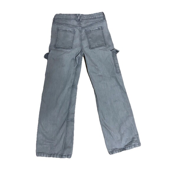 Art Class Girls Size 10 Gray Cargo Wide Leg Denim Jean Pants Cotton Blend - Picture 3 of 11
